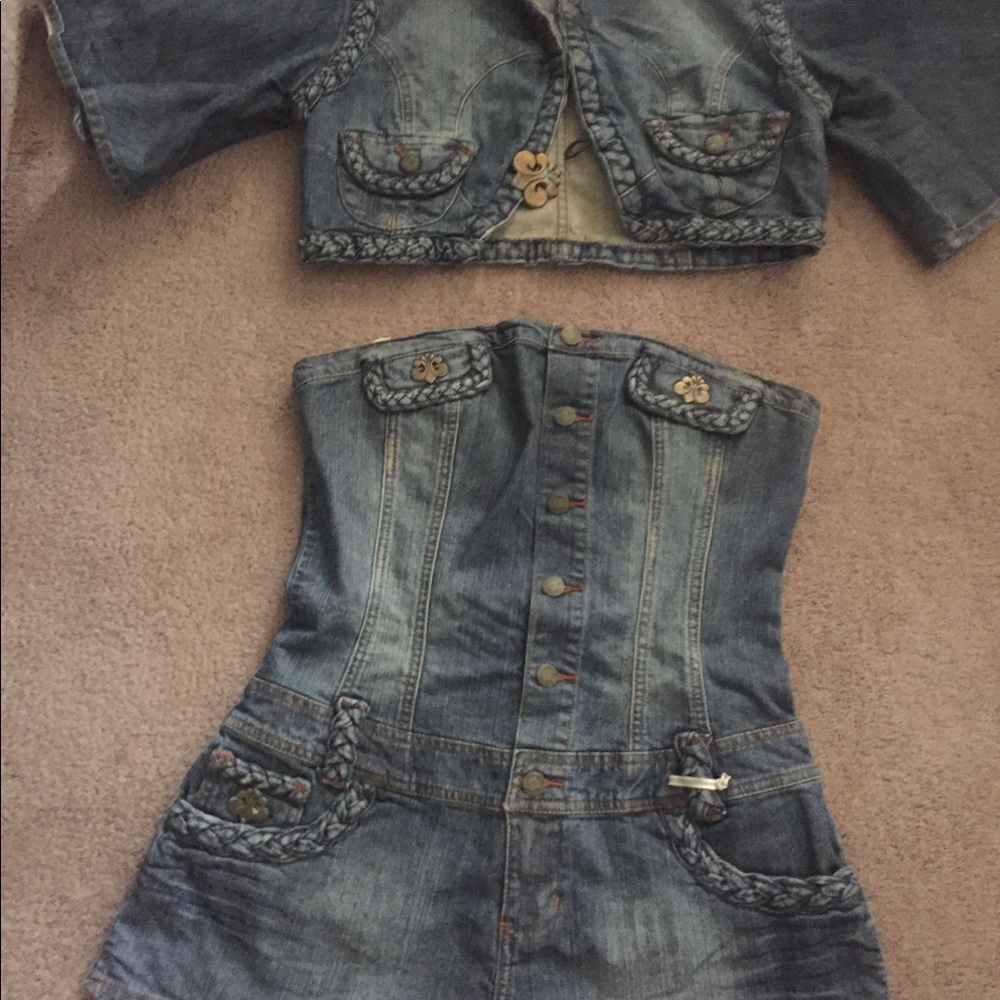 Blue jean jumpers